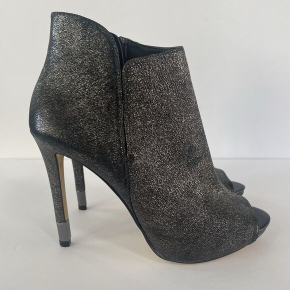 GUESS Gwadara Metallic Boots Booties Womens Size 9M Silver Tip Stiletto Heels - Picture 4 of 8